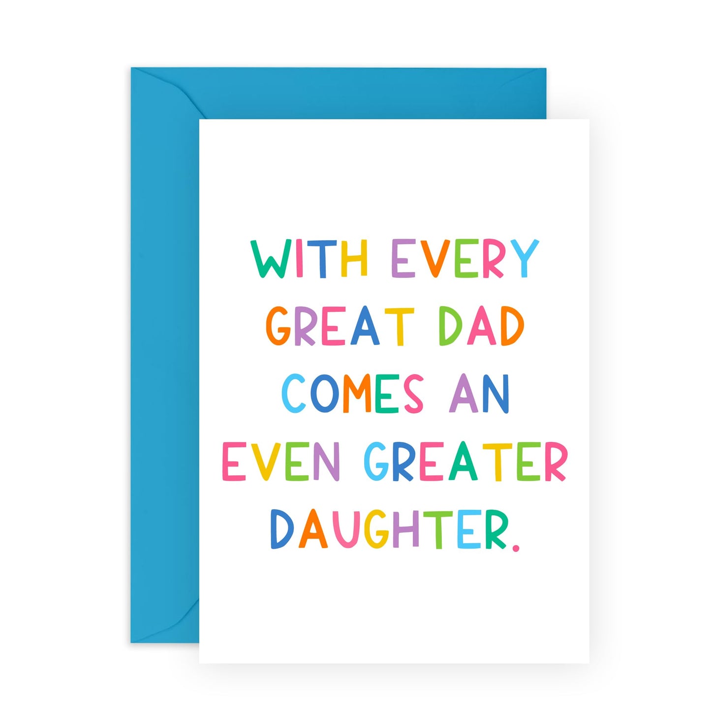 Quirky Card - 'GREAT DAD, GREAT DAUGHTER' - For Daddy's Dads and Their Wonderful Daughters - Perfect for Celebrating Your Special Bond - Ideal for Any Occasion - Comes with Stickers by Central 23