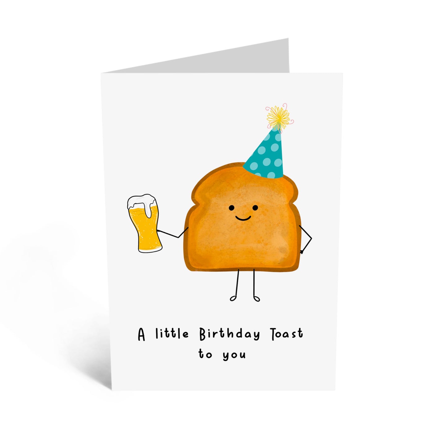 Central 23 Greeting Card - 'BEER BIRTHDAY TOAST' - Perfect for Adding a Fun and Cheersful Touch to Any Birthday Celebration - Funny Gift for Him, Her, Friends, and Beer Lovers - Comes with Stickers