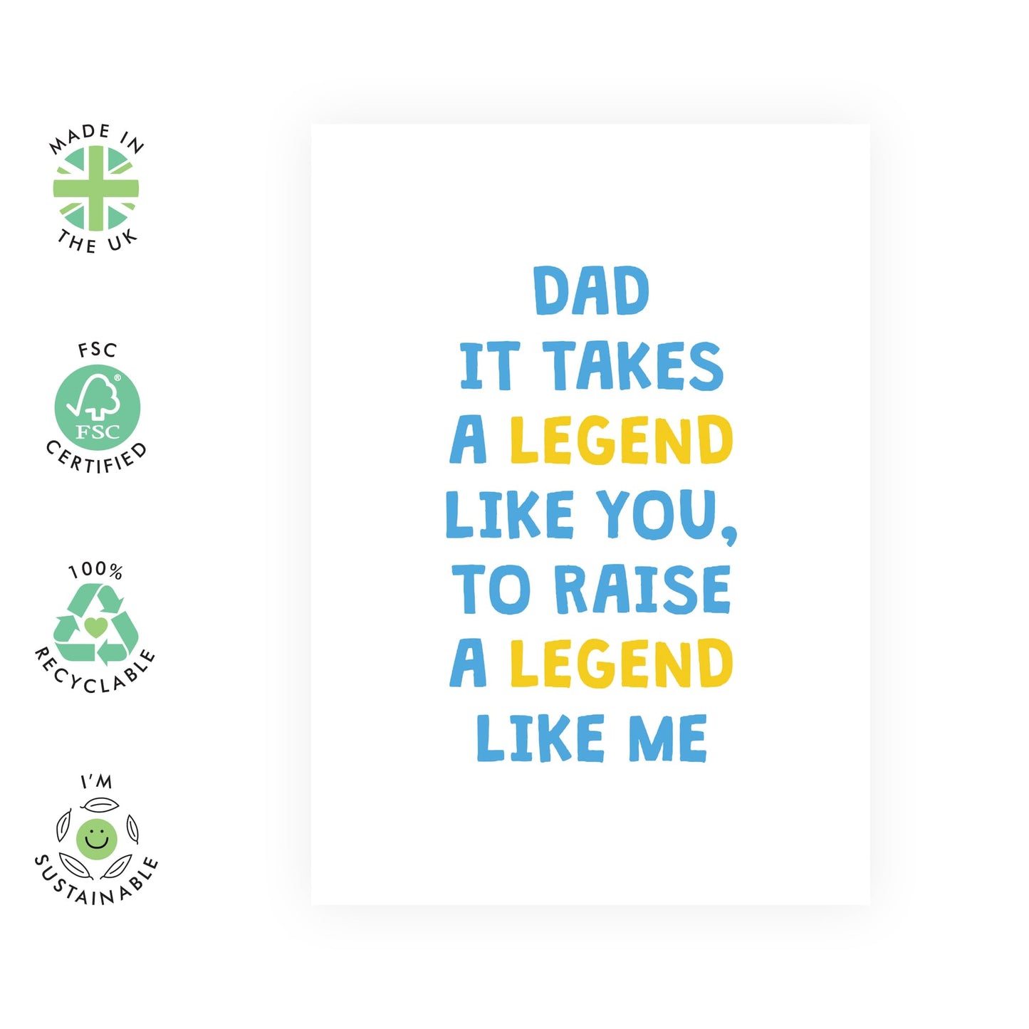 Birthday Cards For Dad Jokes Sarcasm - It Takes A Legend Like You To Raise A Legend Like Me - Hilarious Father's Day Card For Dad - Gifts For Men Pop Daddy - Comes With Fun Stickers By Central 23