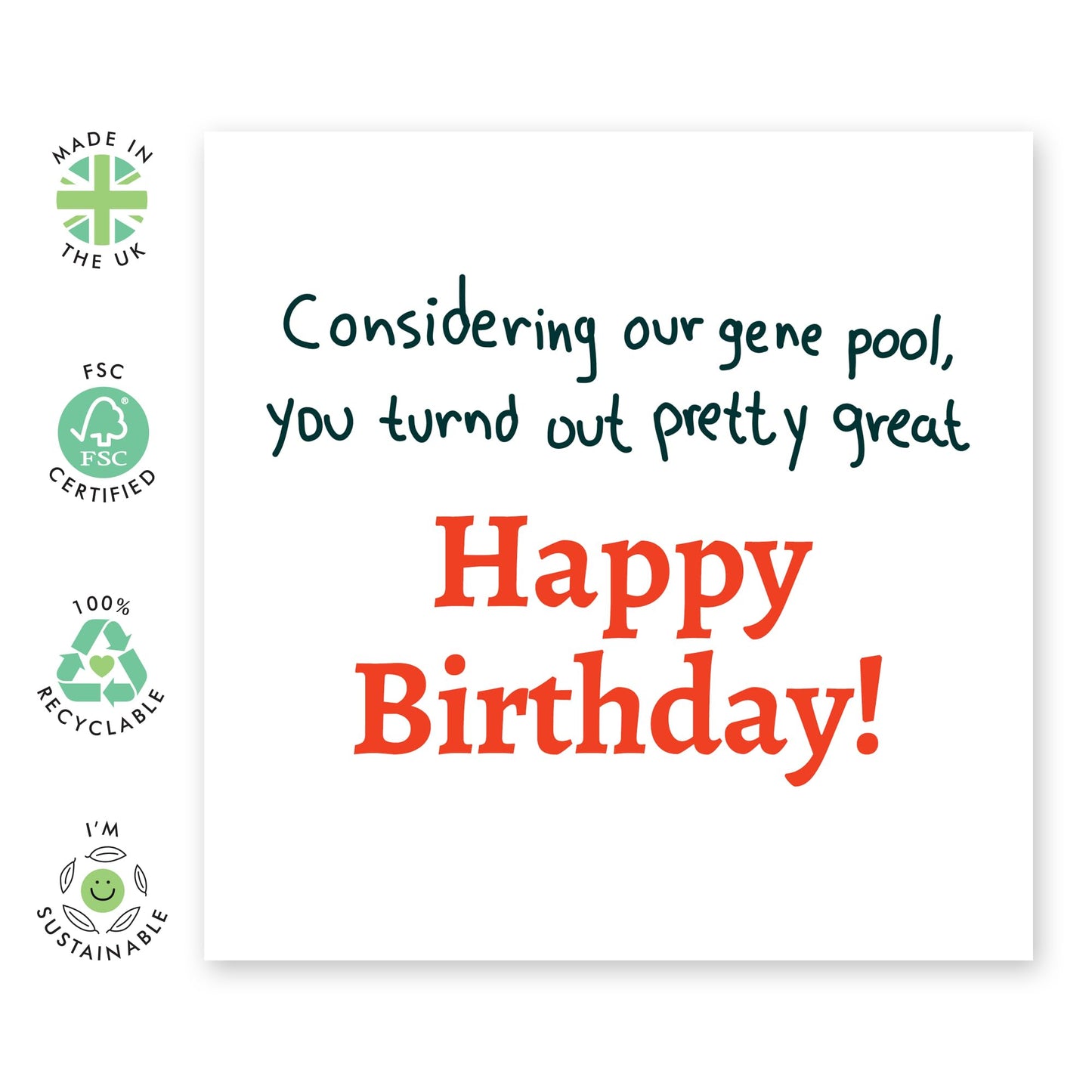 Birthday Cards For Him Her - You Turned Out Great Birthday - Funny Birthday Cards For Cousin - Brother Sister - Funny Greeting Card For Aunt Uncle - Comes With Stickers By Central 23