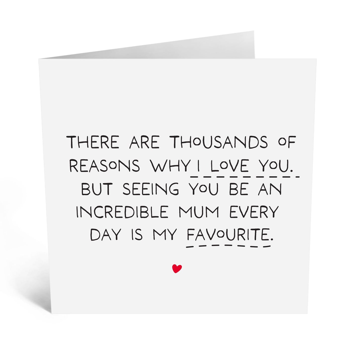 Greeting Card for Wife Her - 'AMAZING MUM EVERYDAY' - Anniversary or Birthday Card for Spouse, Partner, Babe - Mothers Day Card - Appreciation and Thank You Gift for Women -Comes With Stickers