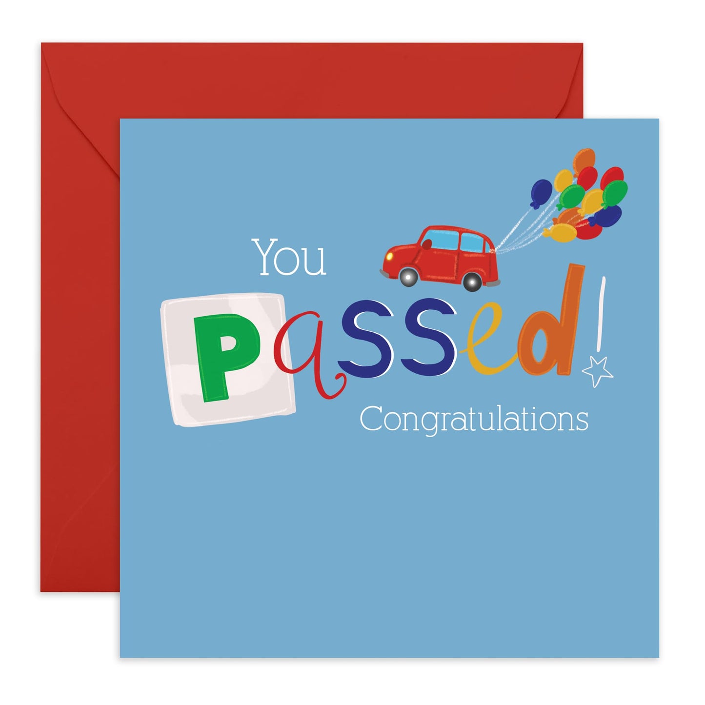 Drivers License Conratulations Card - 'Passed Driving Test' - Gifts for Son, Daughter, Friend, Bestie, Boy, Kids, Nephew, Niece - Driving Legally - Comes with Fun Stickers