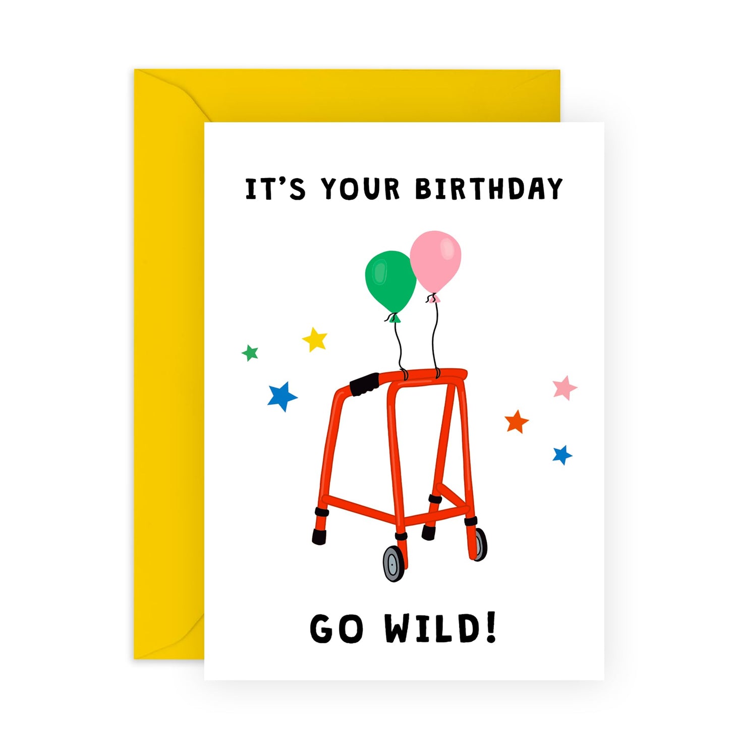 Dad Mum Greeting Cards Birthday - Happy Birthday Cards - Go Wild! - Funny Gifts For Him Her Men Women - Old Age Jokes Sarcasm Banter - Nan Grandad Aunt Uncle - Comes With Fun Stickers By Central 23