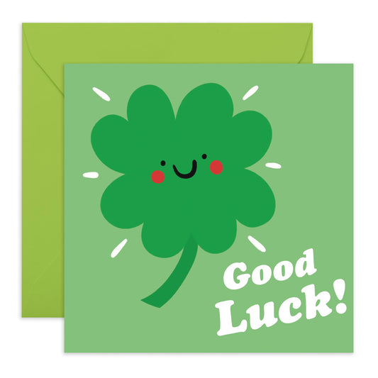 Good Luck Cards - You Can Do It - Lucky Clover - Affirmation Cards - Break A Leg Greeting Cards - Thoughtful Gifts For Her Him Son Daughter Best Friends - Comes With Fun Stickers By Central 23