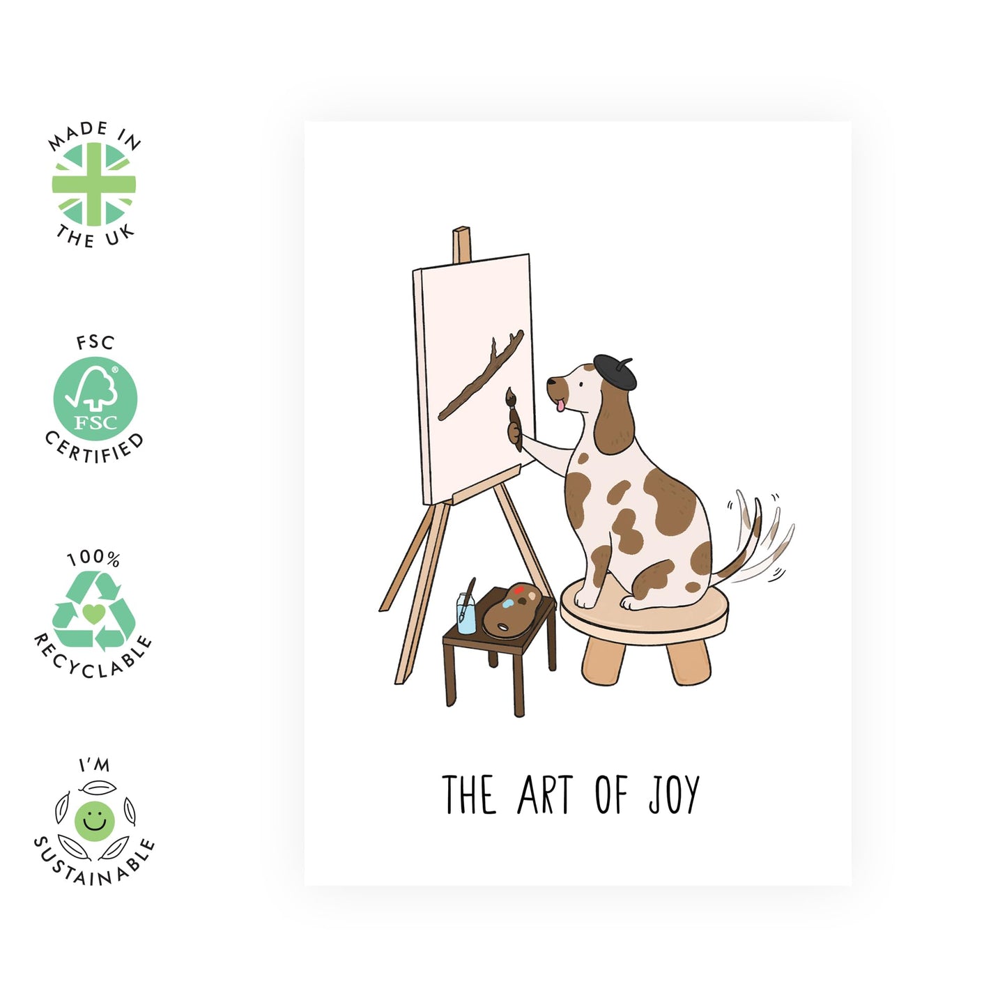 Dog Dad Cards - Dog Happy Birthday Card - The Art Of Joy - Funny Greeting Cards For Dog Mom Fur Parents - All Occasions Card From Fur Baby Doggo Puppy - Comes With Cute Stickers By Central 23