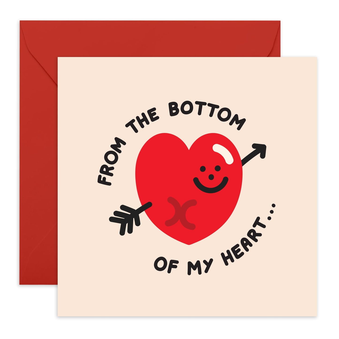 Wedding Anniversary Card For Husband Wife - Bottom Of Heart 2 - Romantic Anniversary Card For Him - Valentines Card For Girlfriend Boyfriend Partner - Comes With Fun Stickers By Central 23