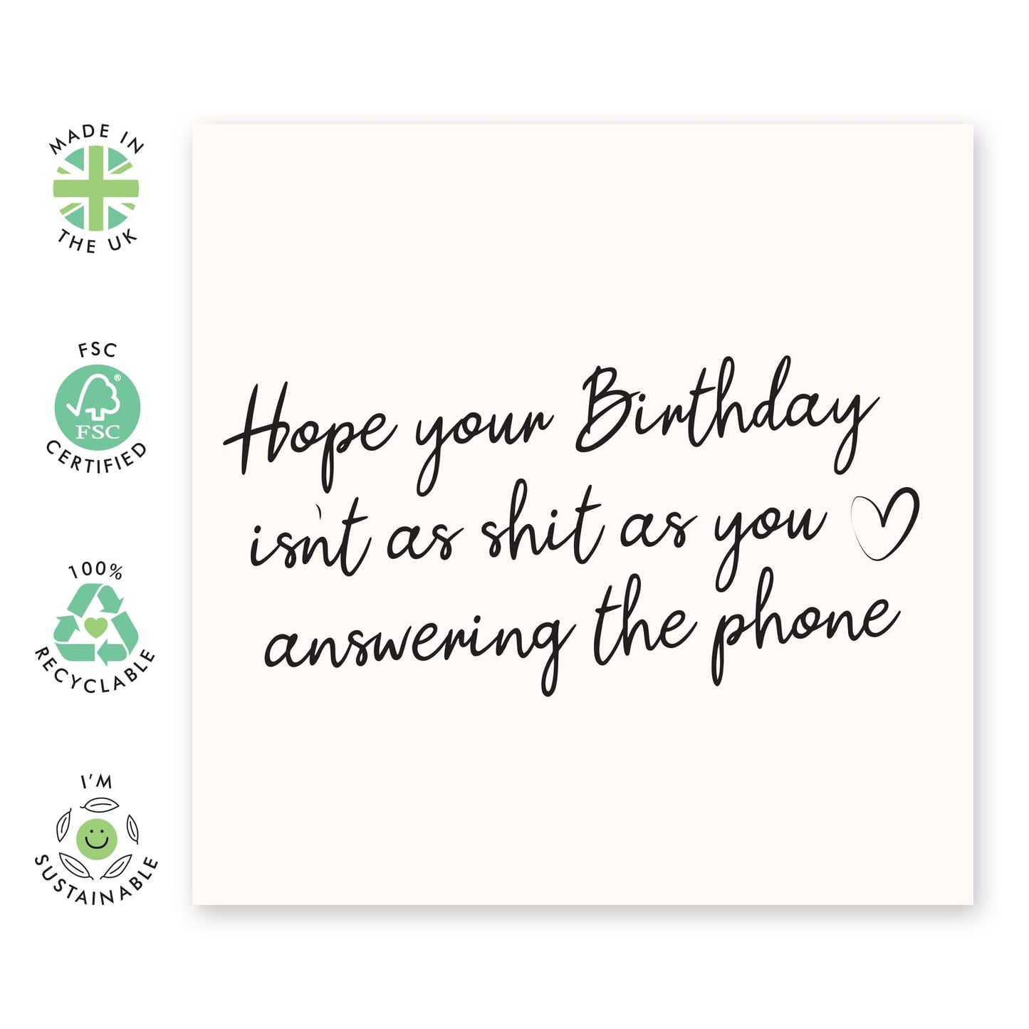 Happy Birthday Card For Men Women - Humour - Friends Birthday Card - Rude Gifts For Him Her - Brother Birthday Cards - Comes With Stickers - By Central 23
