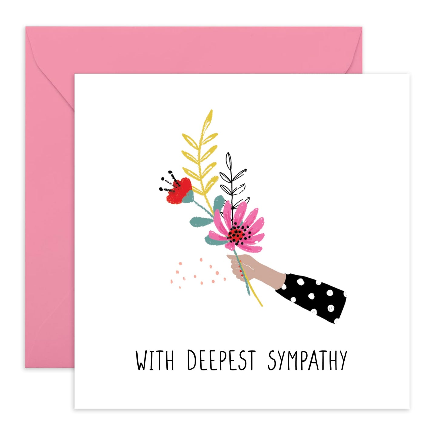 Sympathy Card - Deepest Sympathy - Memorial Gift For Loss Of Mum Dad Family Pet - Condolence, Funeral, Thinking Of You, Grief Cards - Comes With Stickers - By Central 23