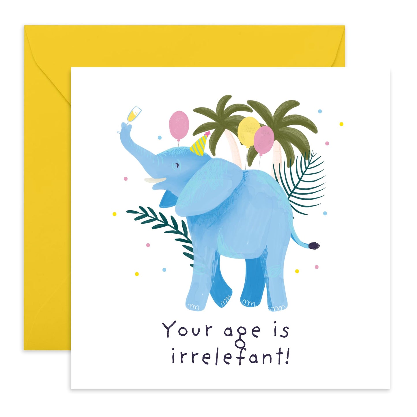 Kids Birthday Card - Your Age Is Irrelefant - Cute Animal Birthday Card - Greeting Cards For Kids - Birthday Card For Toddler - For Son Daughter - From Mum Dad - Comes With Stickers By Central 23