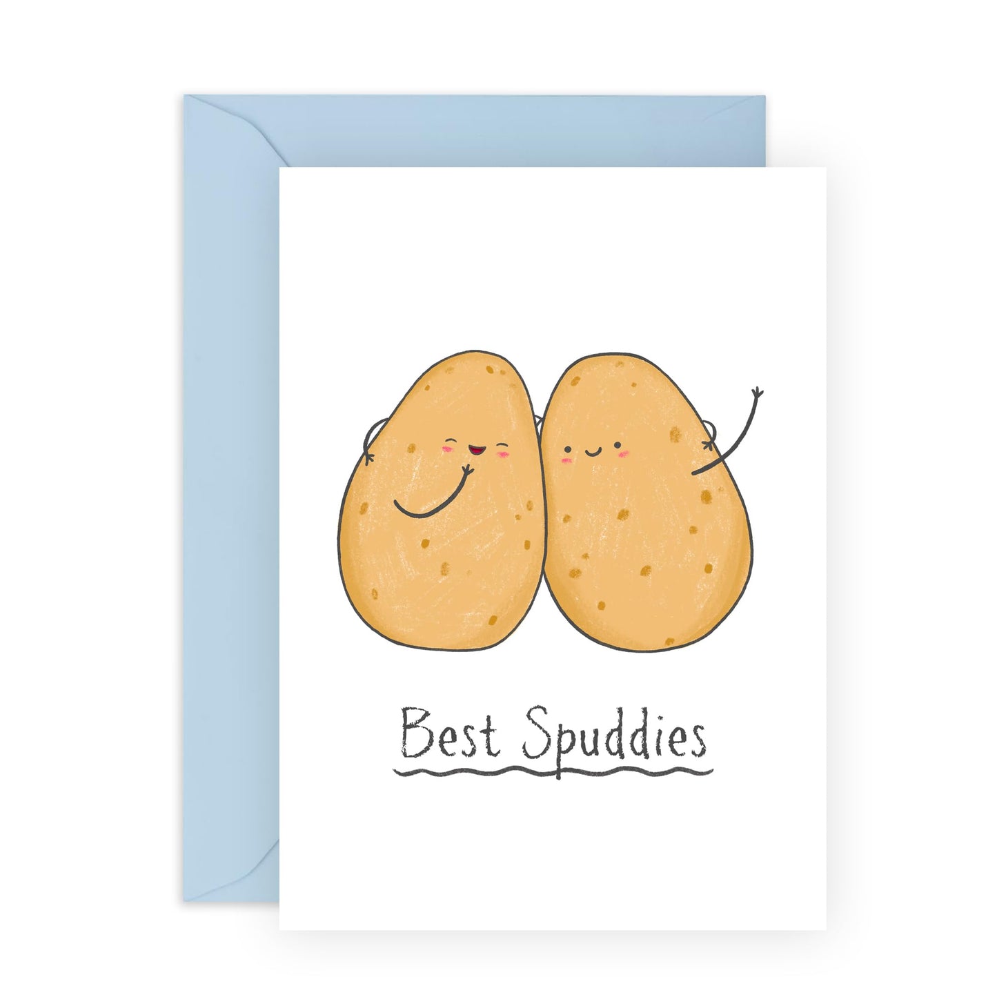 Best Friend Birthday Card - Best Spuddies - Humour Pun - Friendship Gifts For Women And Men - Friend Birthday Cards - Gifts For Him Her - Comes With Stickers - By Central 23