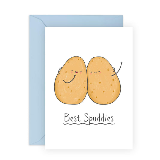 Best Friend Birthday Card - Best Spuddies - Humour Pun - Friendship Gifts For Women And Men - Friend Birthday Cards - Gifts For Him Her - Comes With Stickers - By Central 23