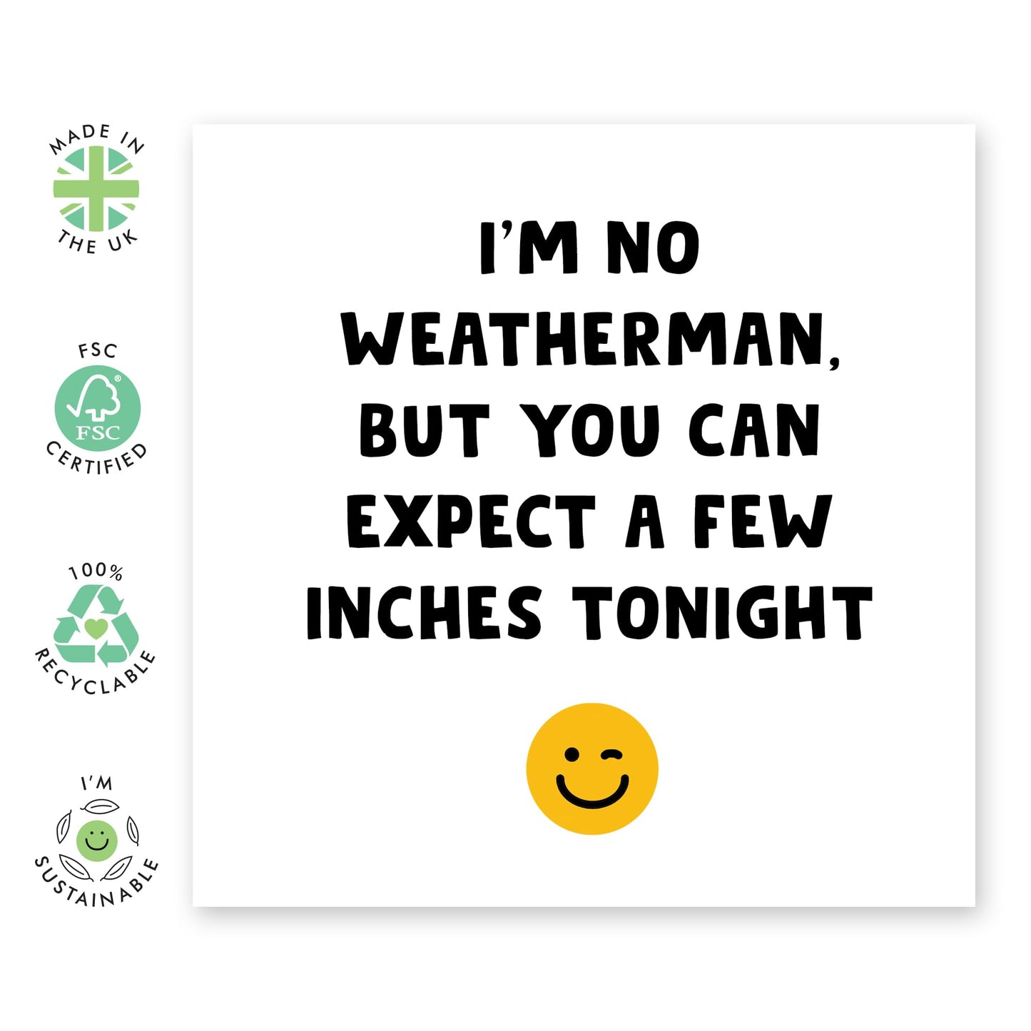 Funny Birthday Card For Her - Expect A Few Inches Tonight - Naughty Anniversary Card For Wife Girlfriend - Valentines Day Card For Partner Couple - Comes With Stickers - By Central 23