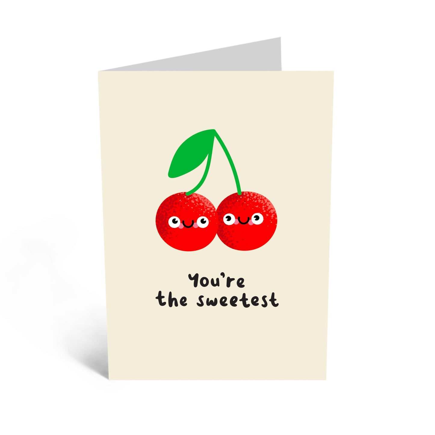 Charming Greeting Card - 'SWEETEST CHERRY' - Perfect for Celebrating Special Muments and Affection - Ideal for Him, Her, Friends, Family, and Anyone You Hold Dear - Comes With Stickers By Central 23