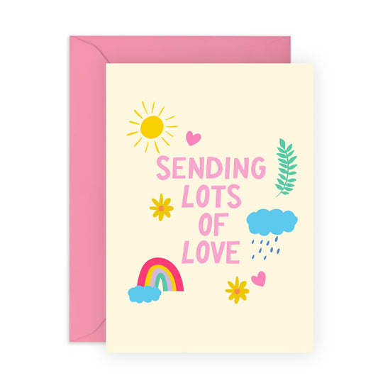 Encouragement Cards And Envelopes - Sending Lots Of Love - Feel Better Soon, Get Well, Cancer Card Surgery Recovery Gifts For Women - Thinking Of You Card - Comes With Stickers By Central 12