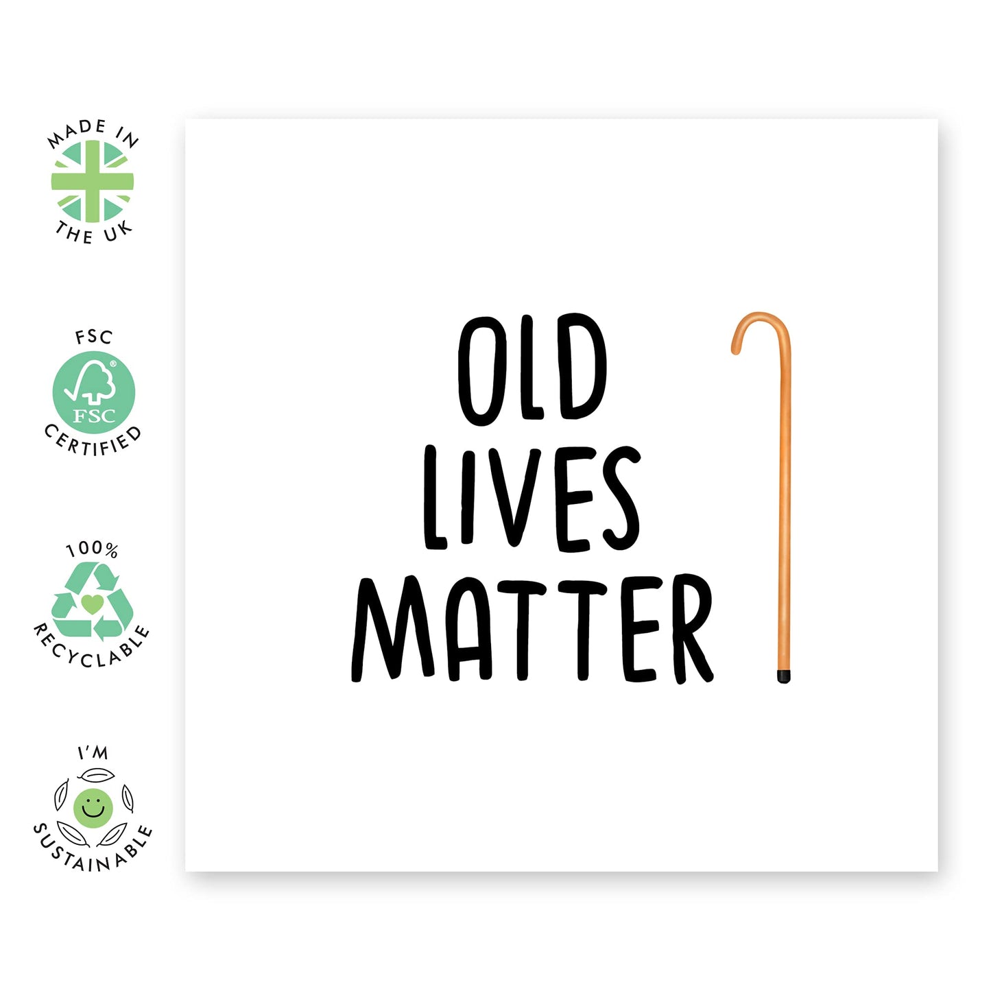 Central 23 - Funny Birthday Card - 'Old Lives Matter' - Birthday Card for Grandad - Nanny - Grandma - Grandpa - For Mum Dad - Rude Card for Him or Her