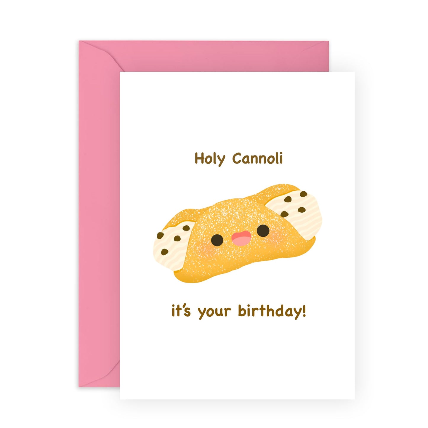 Cute Birthday Cards For Men Women - Holy Cannoli Birthday - Kids Birthday Card - Greeting Cards For Mum Sister Niece - Gifts For Him Her - Comes With Stickers - By Central 23