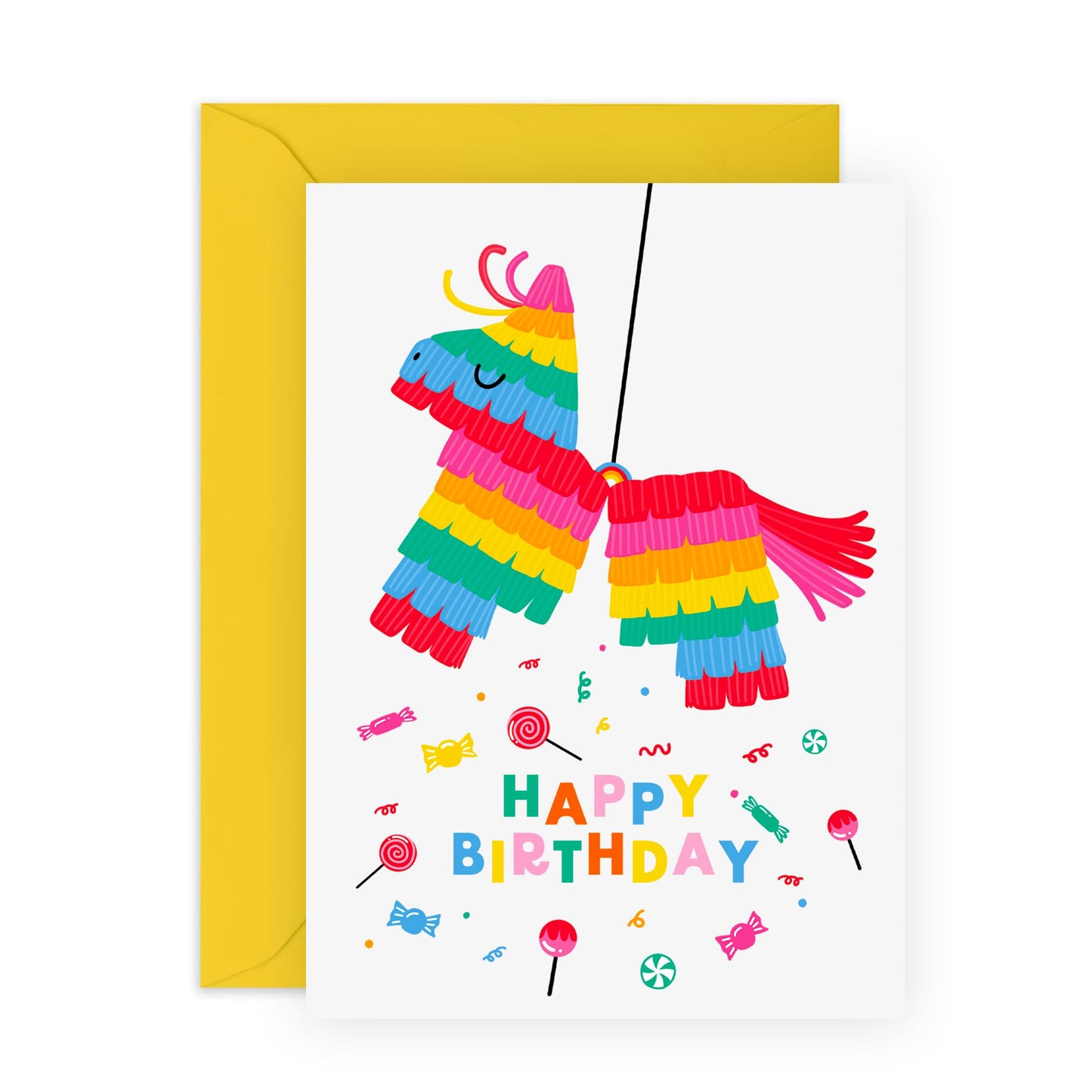 Birthday Card For Kids - Pinata Birthday - Baby Milestone Cards - Birthday Gift For Son Daughter Niece Nephew - Gift From Mum Dad - Birthday Card Boys Girls - Comes With Stickers By Central 23