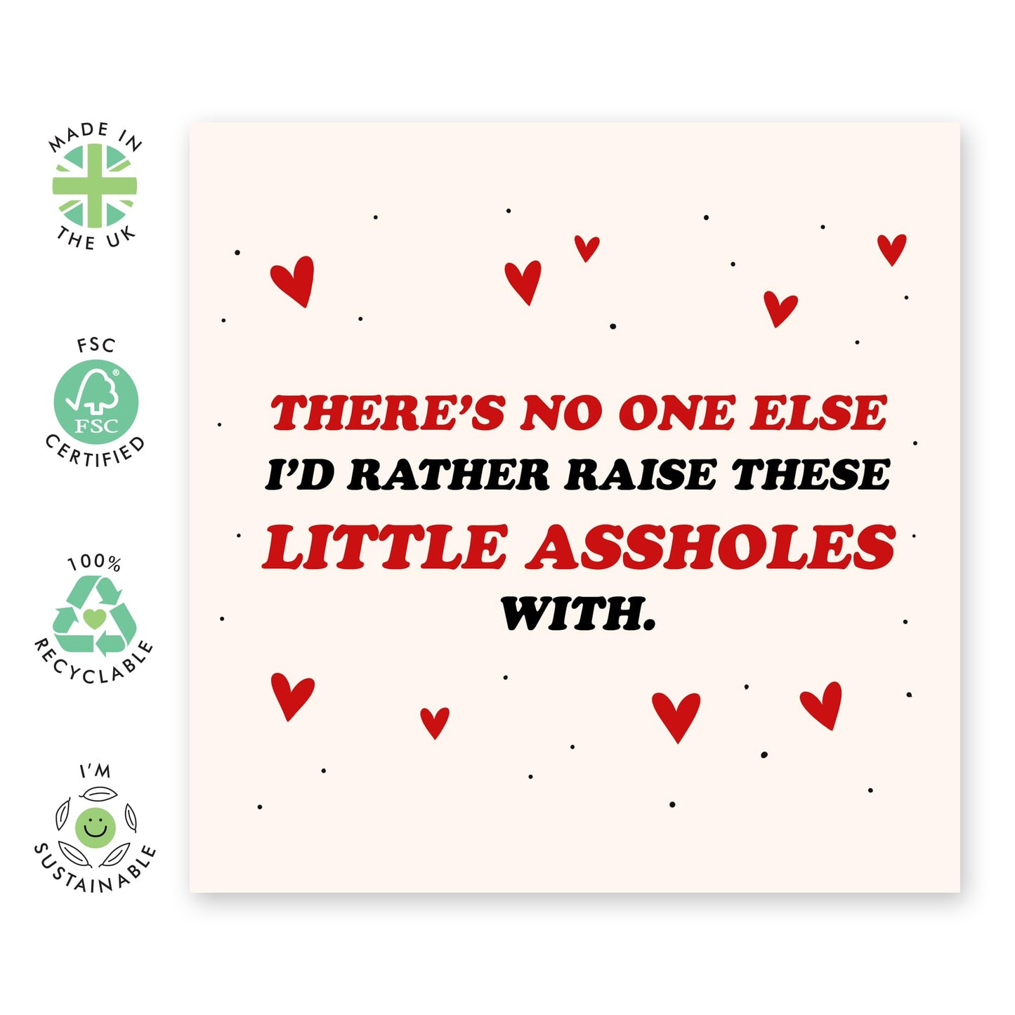 Hilarious Greeting Card for Wife or Husband - 'RAISE THEM WITH' - Gifts for Him, Her, Spouse, Partner, Hun, Other Half, Babe, Sweetheart - Mothers Day or Fathers Day Card - Comes with Fun Stickers