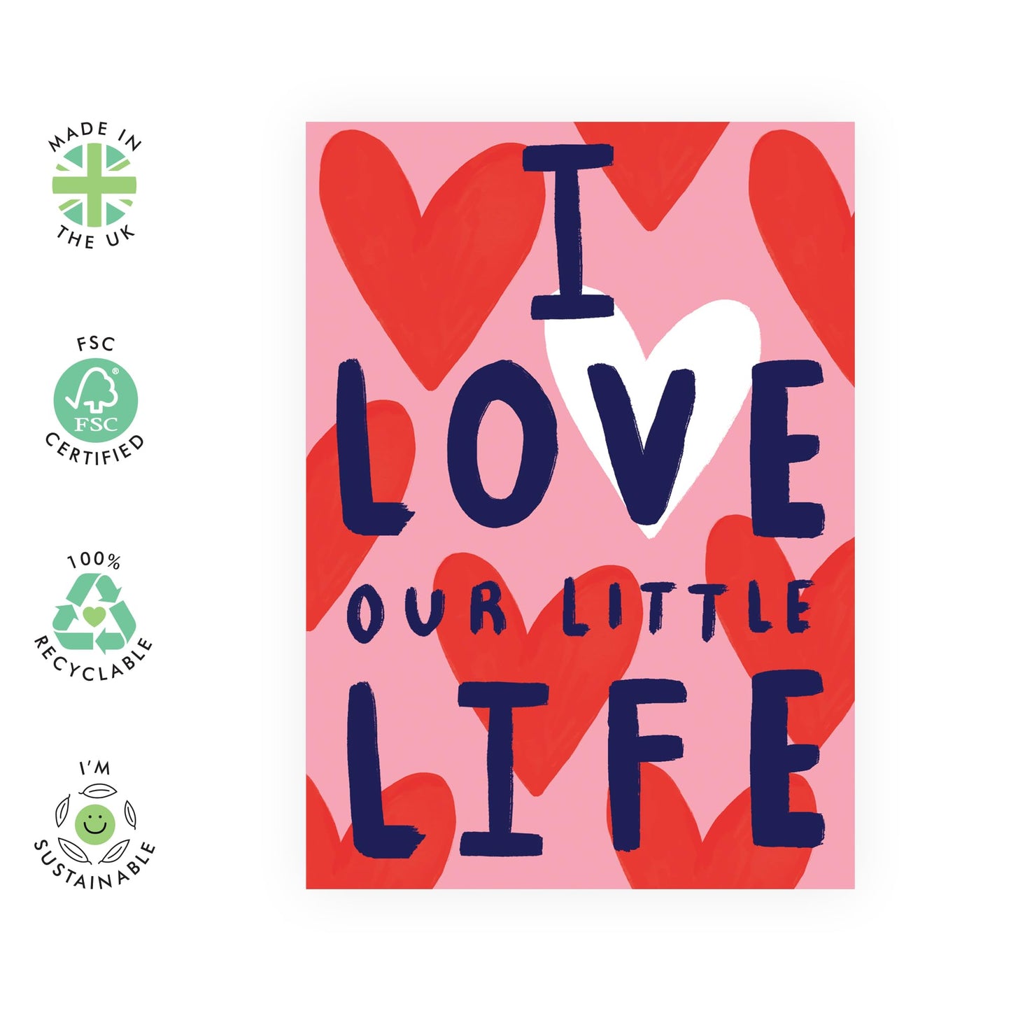 Romantic Love & Appreciation Card - I Love Our Little Life – Gifts for Wife, Husband, Spouse, Partner, Him, Her, Girlfriend, Boyfriend, Babe, Darling, Couples - Anniversary Card - Comes with Stickers