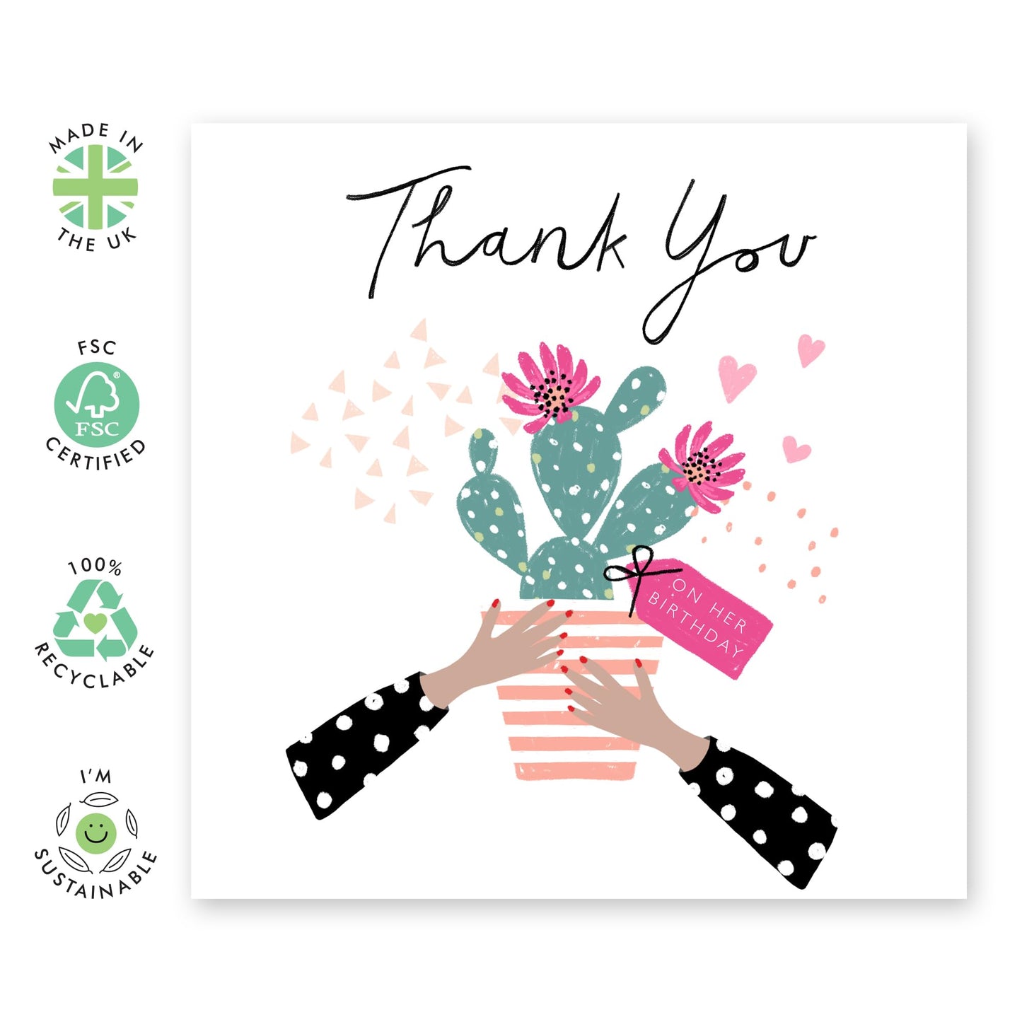 Thank You Notes With Envelopes - Cactus Thank You Cards For Men Women Mum Dad In Laws - Appreciation Gifts For Friends Classmates Neighbors - Comes With Stickers By Central 23