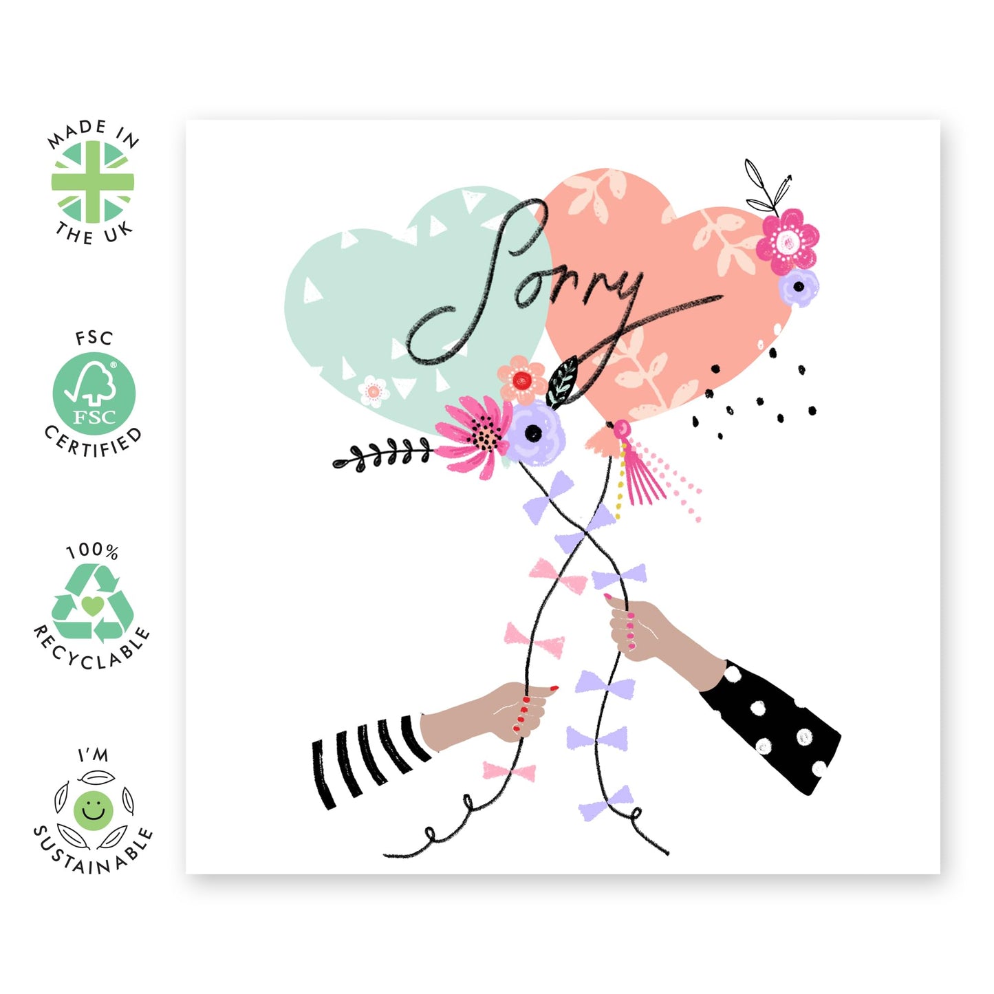 Wedding Regret Card From Guest - Sorry Balloons - Wedding Invitation Declined Card - Rsvp Reply Card From Entourage - Wedding Invitations Groom Bride - Comes With Fun Stickers By Central 23