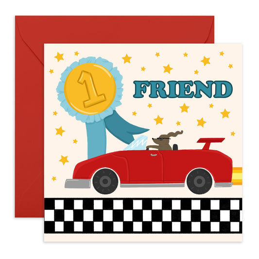 Friend Birthday Card - No. 1 Friend - Friendship Gifts For Men Women - Thank You Cards - I Love You Cards - Appreciation Greeting Cards For Friends Just Because - Comes With Fun Stickers By Central 23
