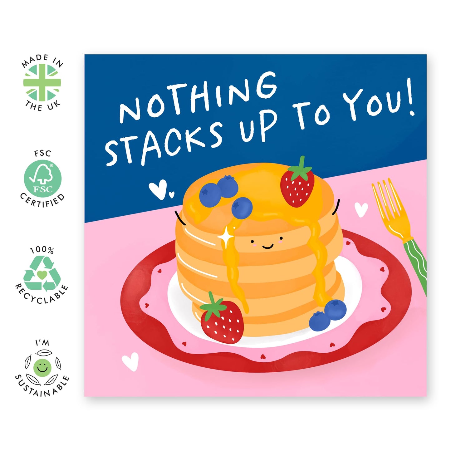 Valentines Day Card Girlfriend Boyfriend - Nothing Stacks Up To You- Anniversary Card Couple Fiance - Husband Wife Greeting Cards - Love Cards For Him Her - Comes With Stickers By Central 23