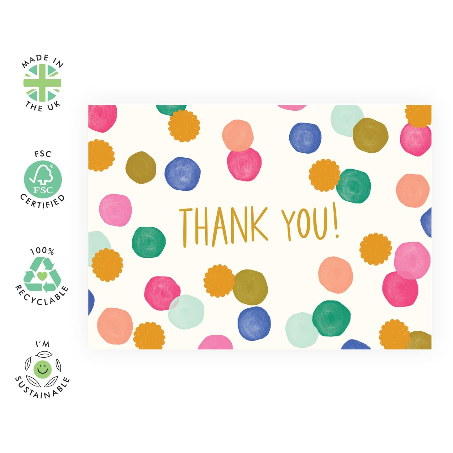 Thank You Cards For Women - Thank You Confetti - Greeting Cards For Appreciation Gratitude Thankful - Sweet Gifts For Her - Friendship Gifts - Comes With Stickers - By Central 23