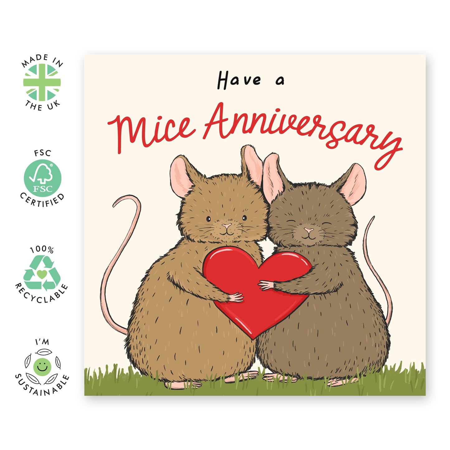 Couples Anniversary Card - Have A Mice Anniversary - Wedding Anniversary Card For Husband Wife - Gifts For Him Her - Comes With Sticker By Central 23