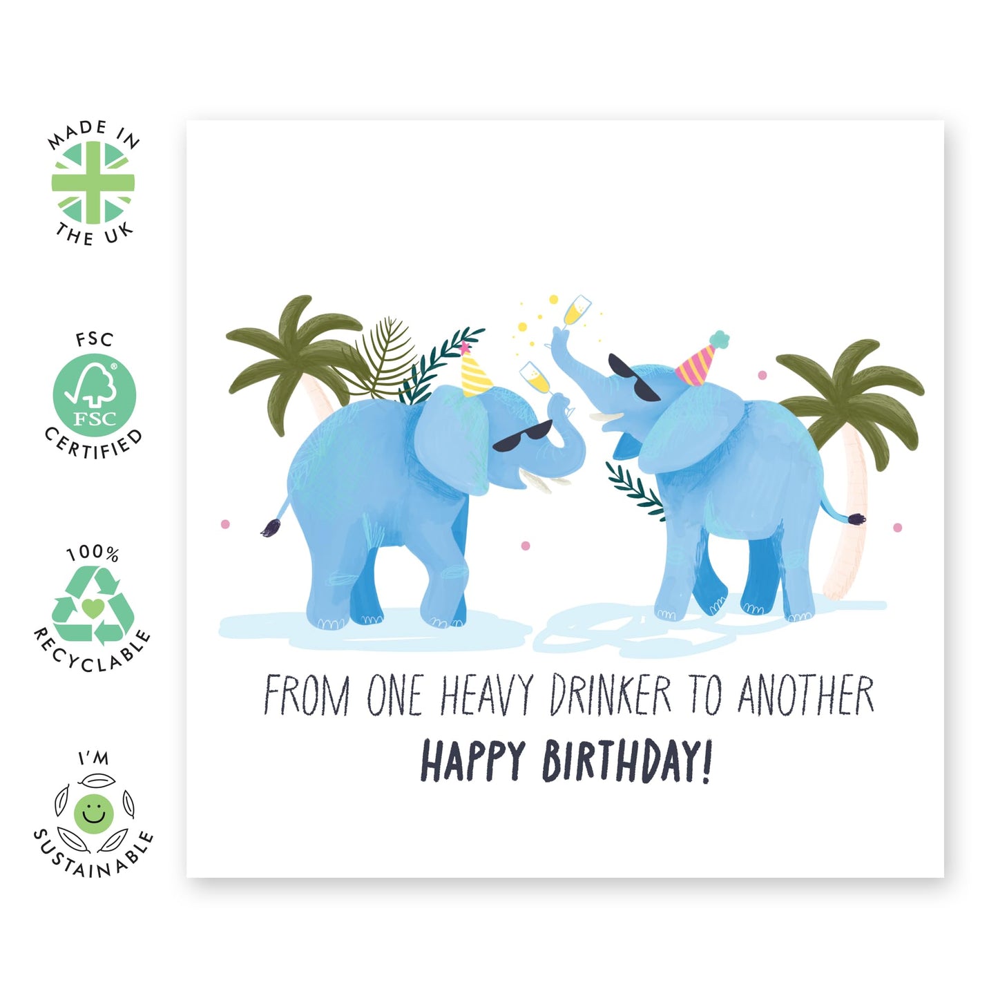 Funny Birthday Cards For Men - From One Heavy Drinker To Another - Dad Birthday Card - From Friends - Greeting Cards For Men Papa Pop Daddy - Comes With Stickers By Central 23