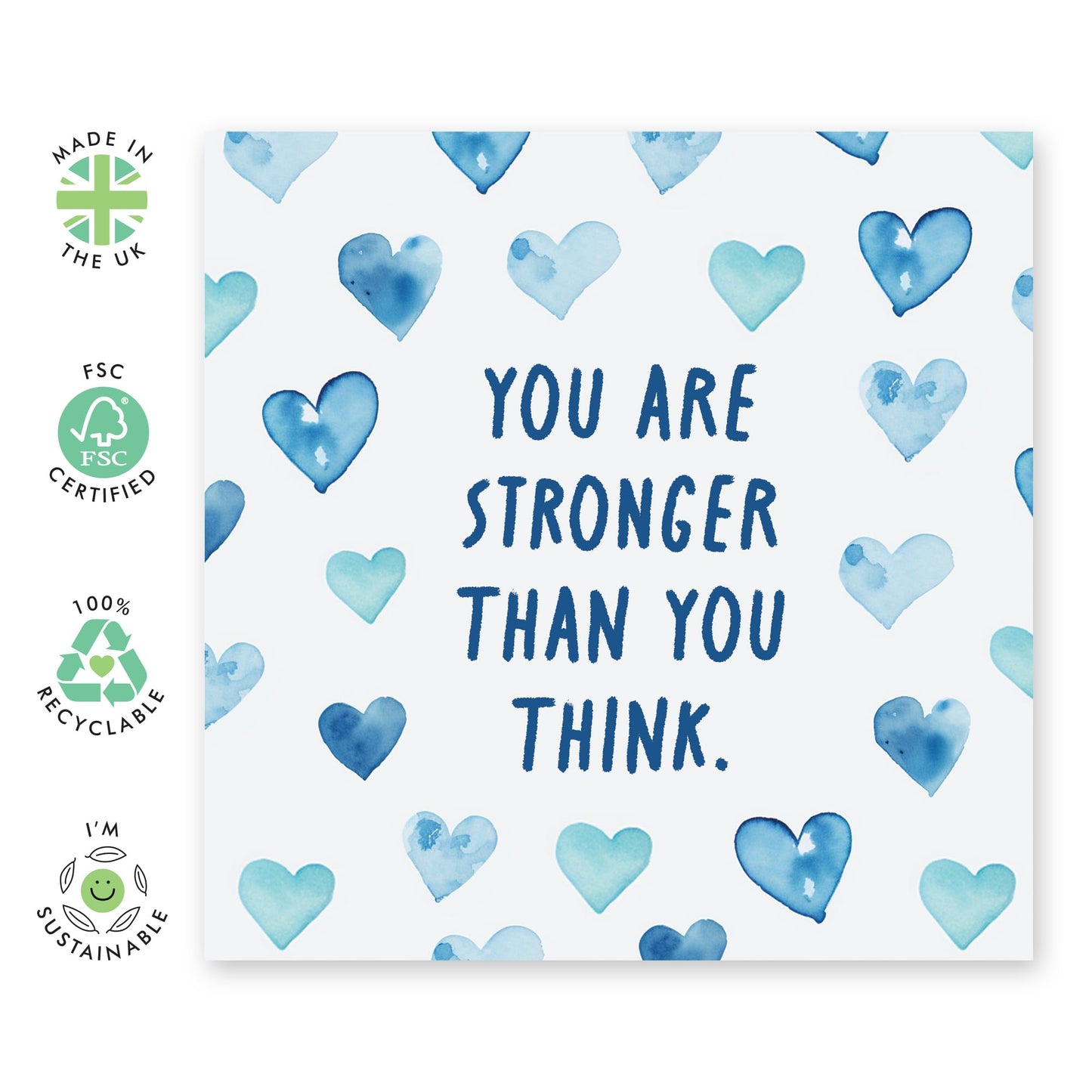 Encouragement Cards For Men Women - You Are Stronger Than You Think - Get Well Soon Sympathy Gifts - Feel Better Cards For Friends - Heart Surgery Recovery Gifts - Comes With Stickers By Central 23