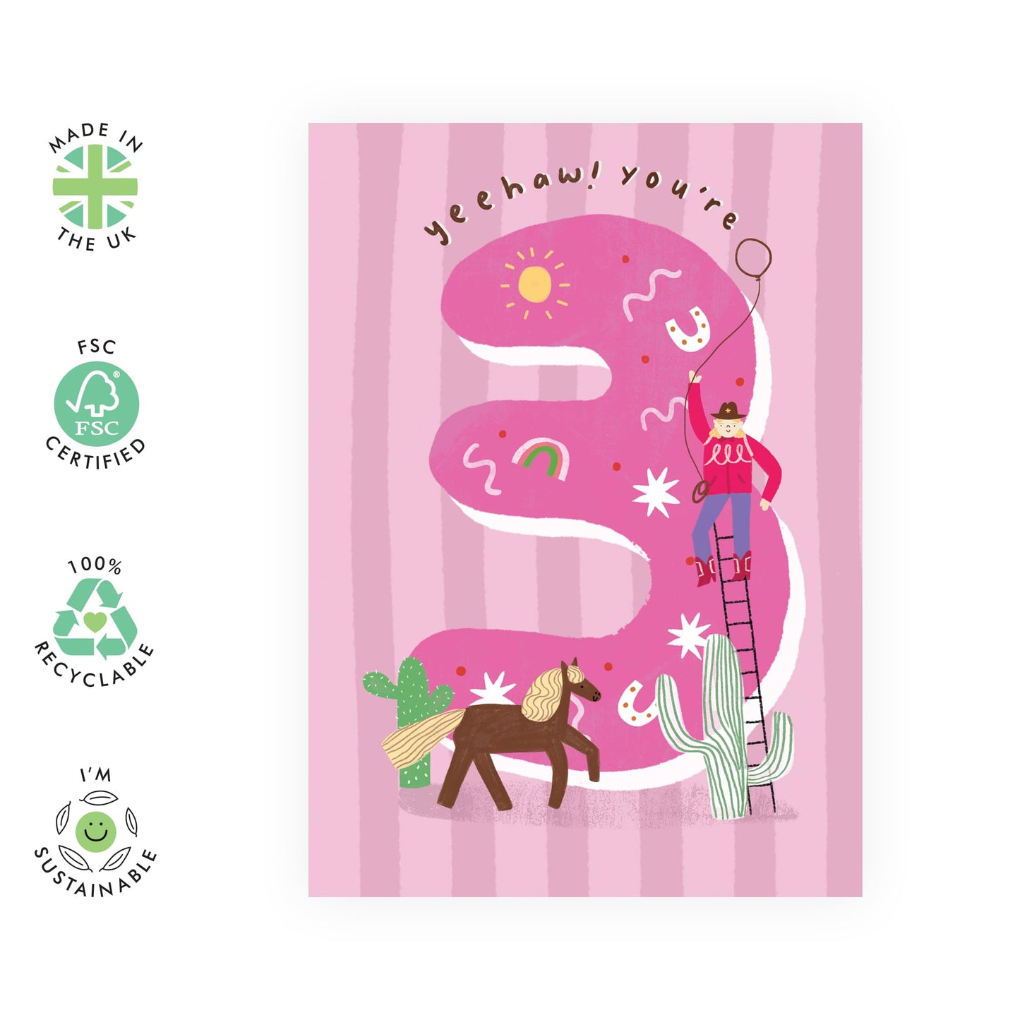 Cowgirl Age Card