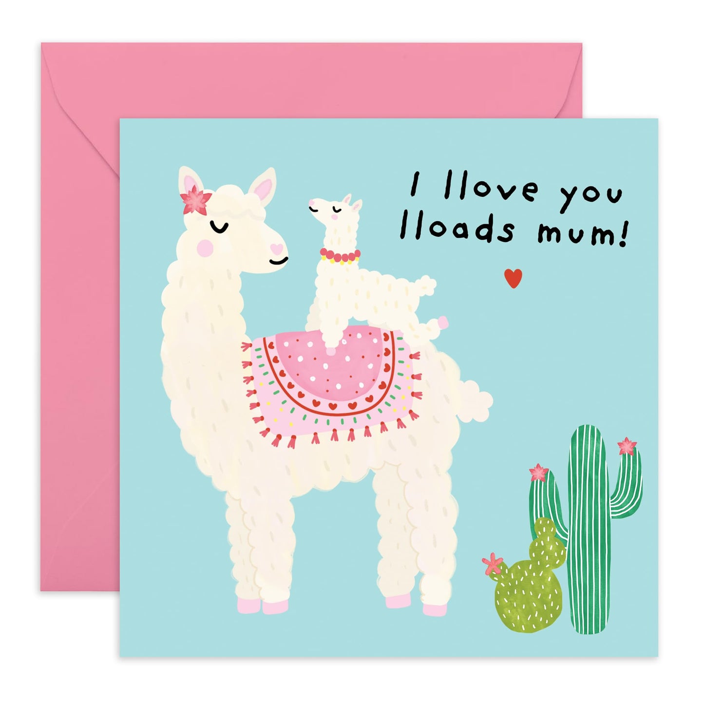 Love Cards For Her - I Love You Loads - Happy Birthday Mum Card - Sweet Mothers Day Card For Women - Sweet I Love You Gifts For Mama Mummy - Comes With Stickers And Envelope By Central 23