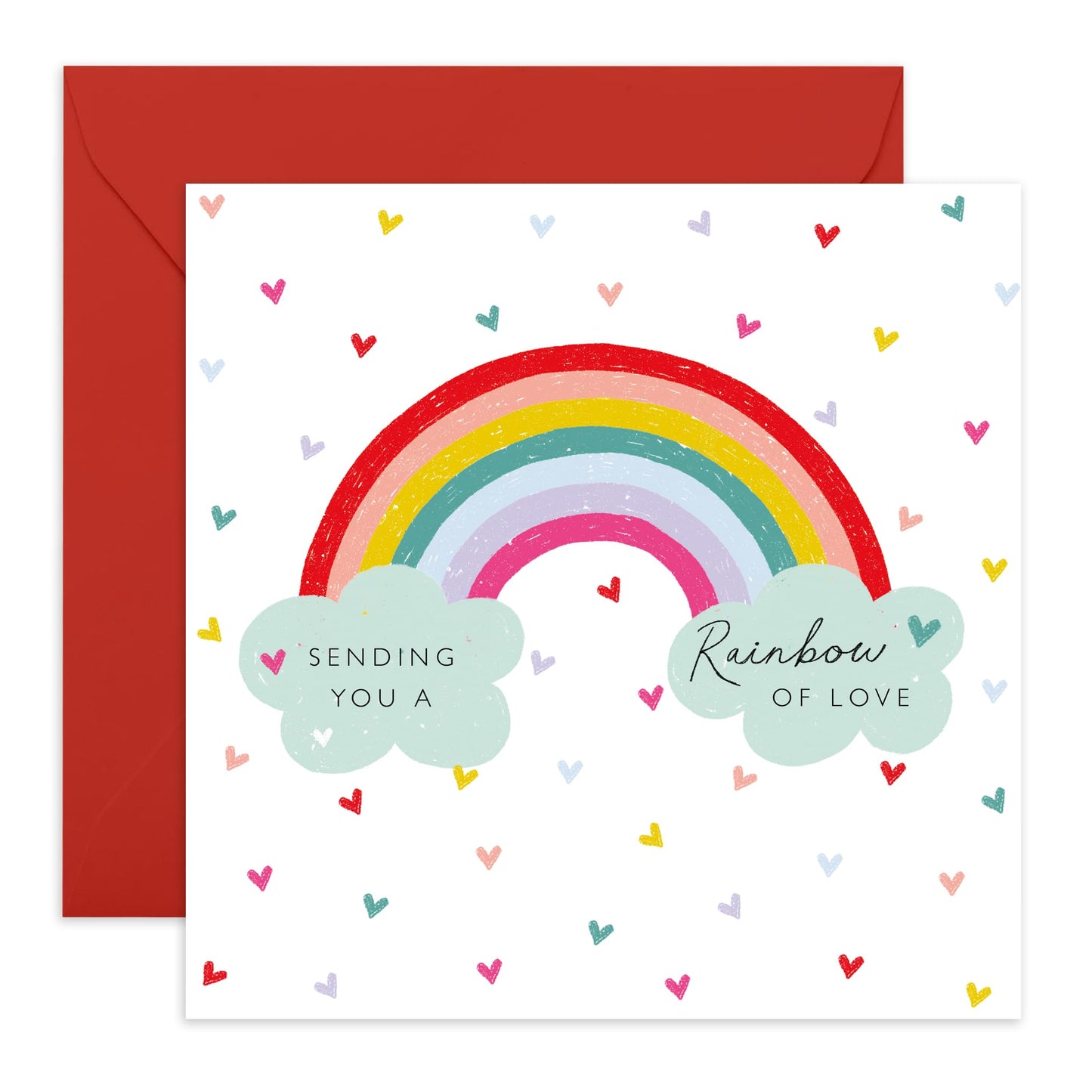 Spreading Love Greeting Card - 'LGBT 2' - Gifts for Gays, Lesbian, Him, Her, She, He, His, Her, Ladies, Men, Women, Male, Female, Guys, Girls - Rainbow Colours For You - Comes with Fun Stickers