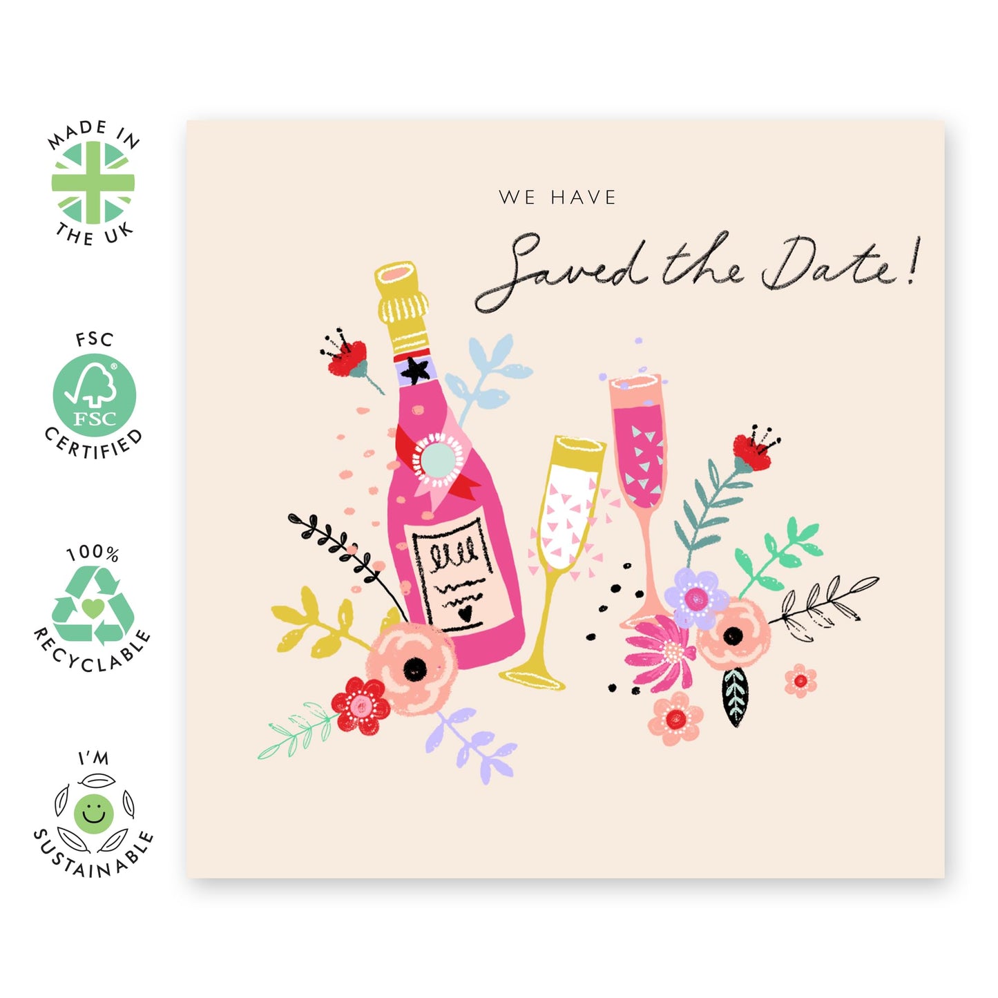 Wedding Guest Rsvp Reply Card - Drinks And Flowers Saved The Date - Wedding Reply Card From Guest - Wedding Invitation Acceptance Response - From Entourage - Comes With Fun Stickers By Central 23