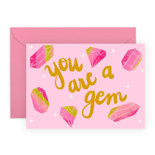 Friend Birthday Card Female - You Are A Gem - Thank You Cards For Women - Appreciation Gifts For Mum Sister Wife Girlfriend - Comes With Stickers And Envelope - By Central 23