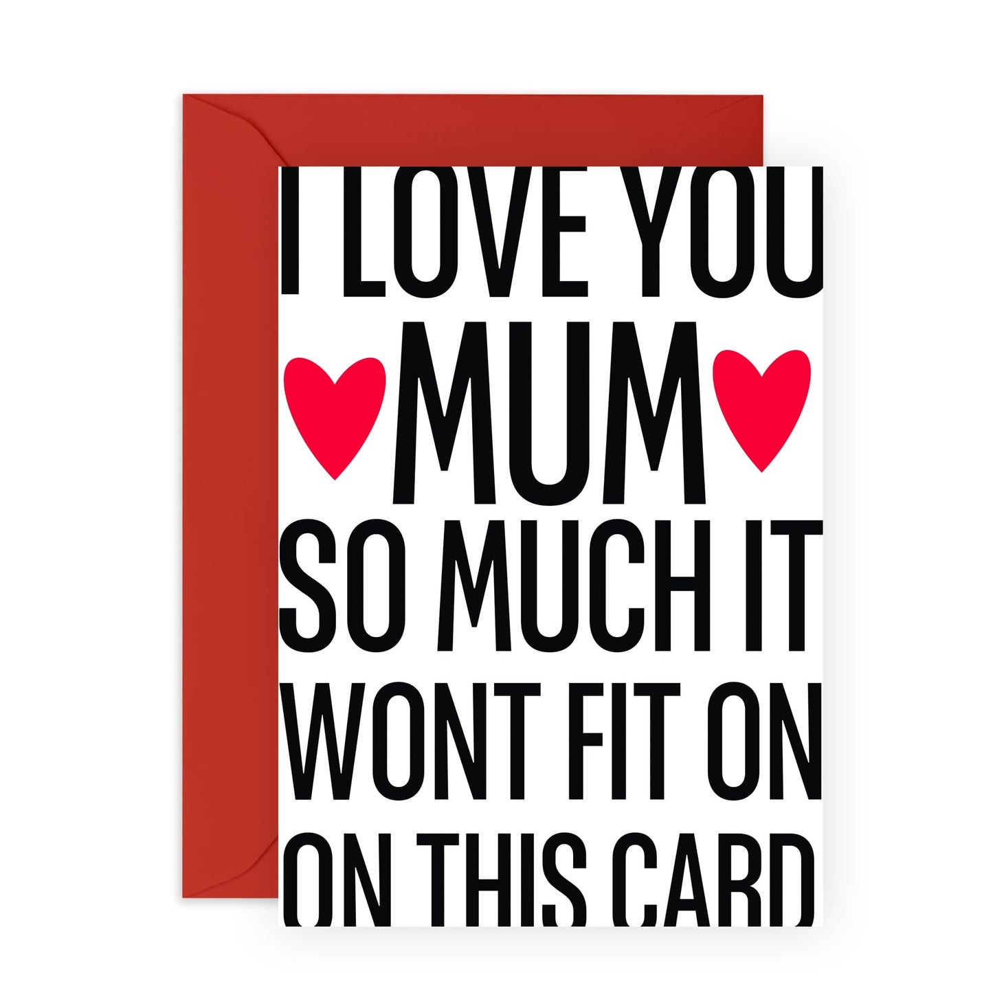 Mum Birthday Card From Daughter Son - I Love You So Much - Creative and Playful Greeting Cards for Mummy, Mama, Ma, Her, Women from Family - Gifts For Mothers Day - Comes With Fun Stickers