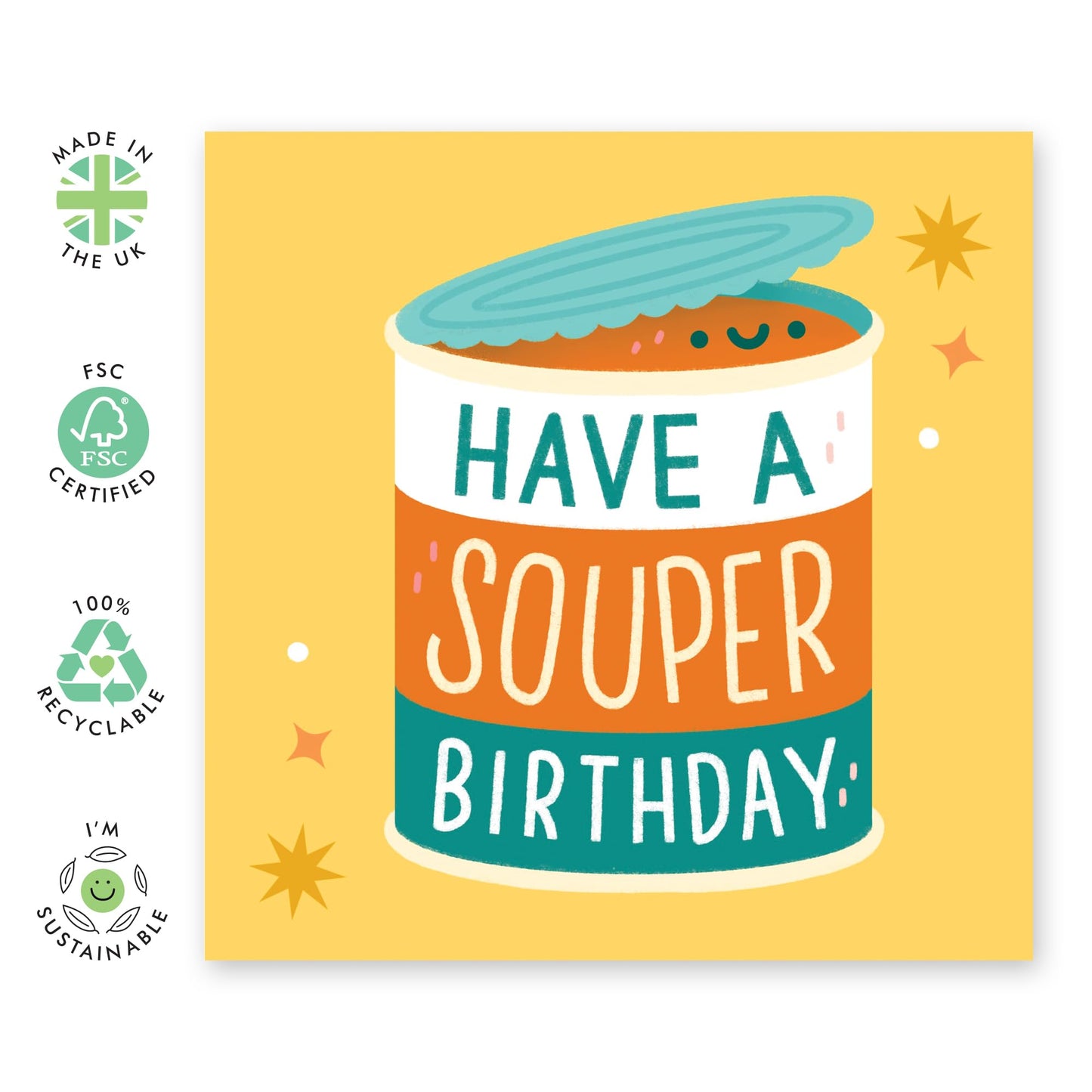 Birthday Cards For Men Women - SOUPER - Best Friend Birthday Card For him her - Greeting Cards - Gifts For Mum Or Dad - Comes With Stickers By Central 23