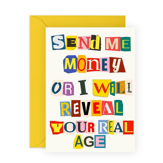 Central 23 Funny Birthday Card For Men Women - Send Me Money - Dad Mum Birthday Card - Brother Sister Birthday Card - Gifts For Her Him - Comes With Stickers