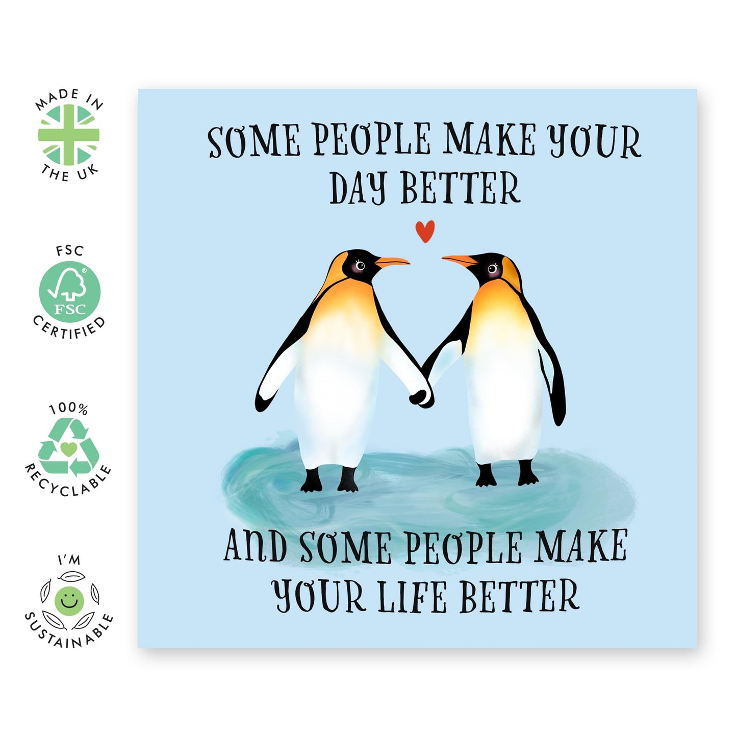 Cute Anniversary Card - 'Some People Make Your Life Better' - Gifts for Husband, Wife, Couples, Parents, Girlfriend, Boyfriend - Heart Warming Message - Comes with Fun Stickers