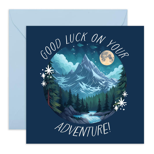 Good Luck Leaving Card - 'New Adventure Circle' - Presents for Coworkers, Colleagues, Officemates, Buddies, Friend, Boss, Employee - See You Around - Comes with Fun Stickers