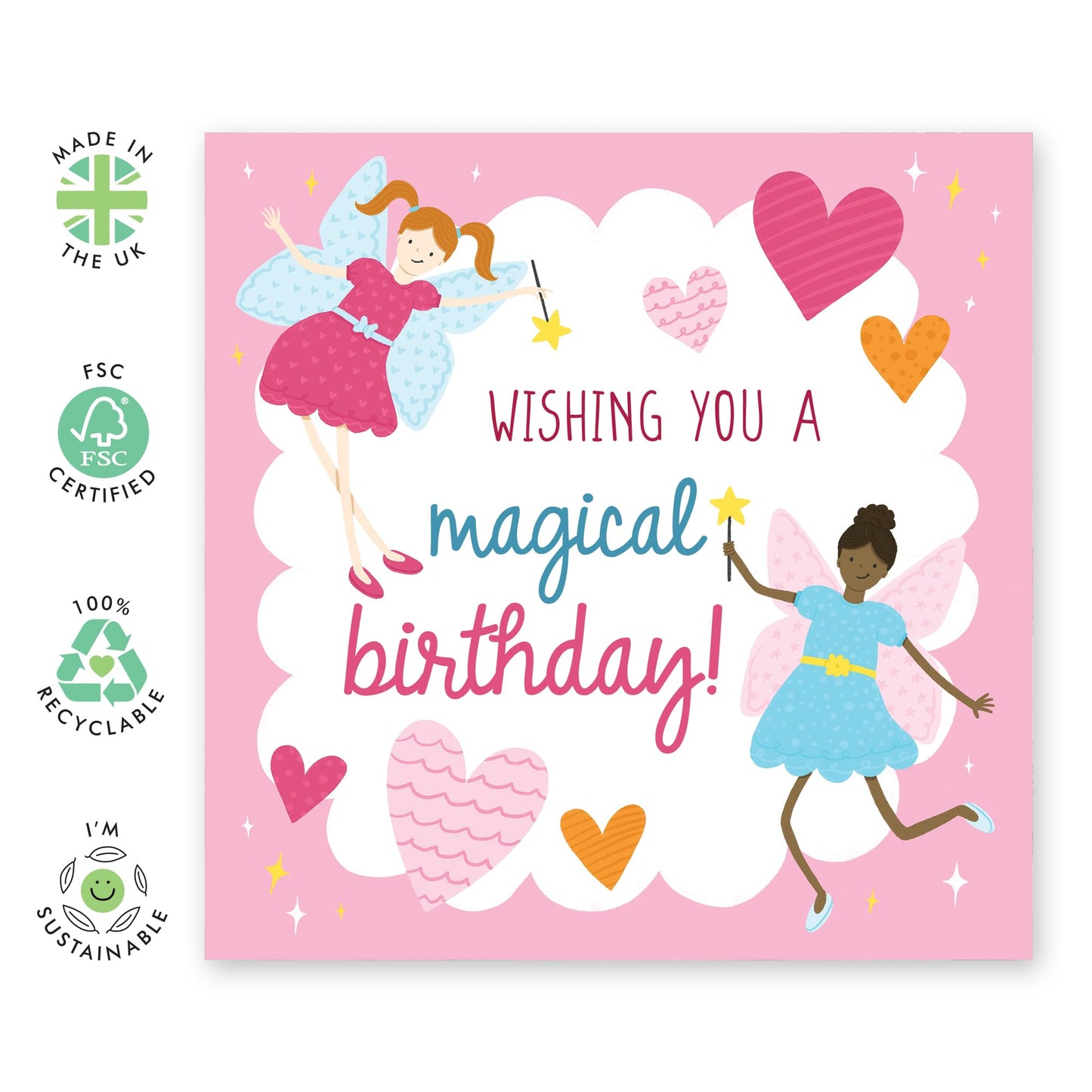 Birthday Card - 'MAGICAL FAIRY BIRTHDAY' - Perfect for Celebrating a Whimsical Birthday - Ideal for Kids, Friends, or Anyone Who Believes in Enchantment and Fun - Comes With Stickers By Central 23