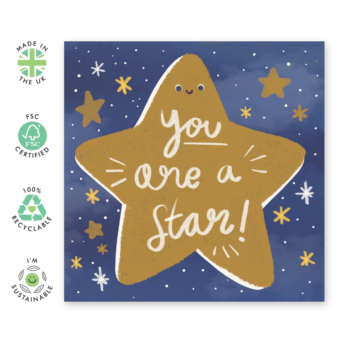 Star Greeting Card - 'Whole Life Is A Crisis' -Gifts for Friends, Bruv, Mates, Colleagues, Co-workers, Him, Son, Daughter, Partner, Students - Doing Great - Comes with Fun Stickers