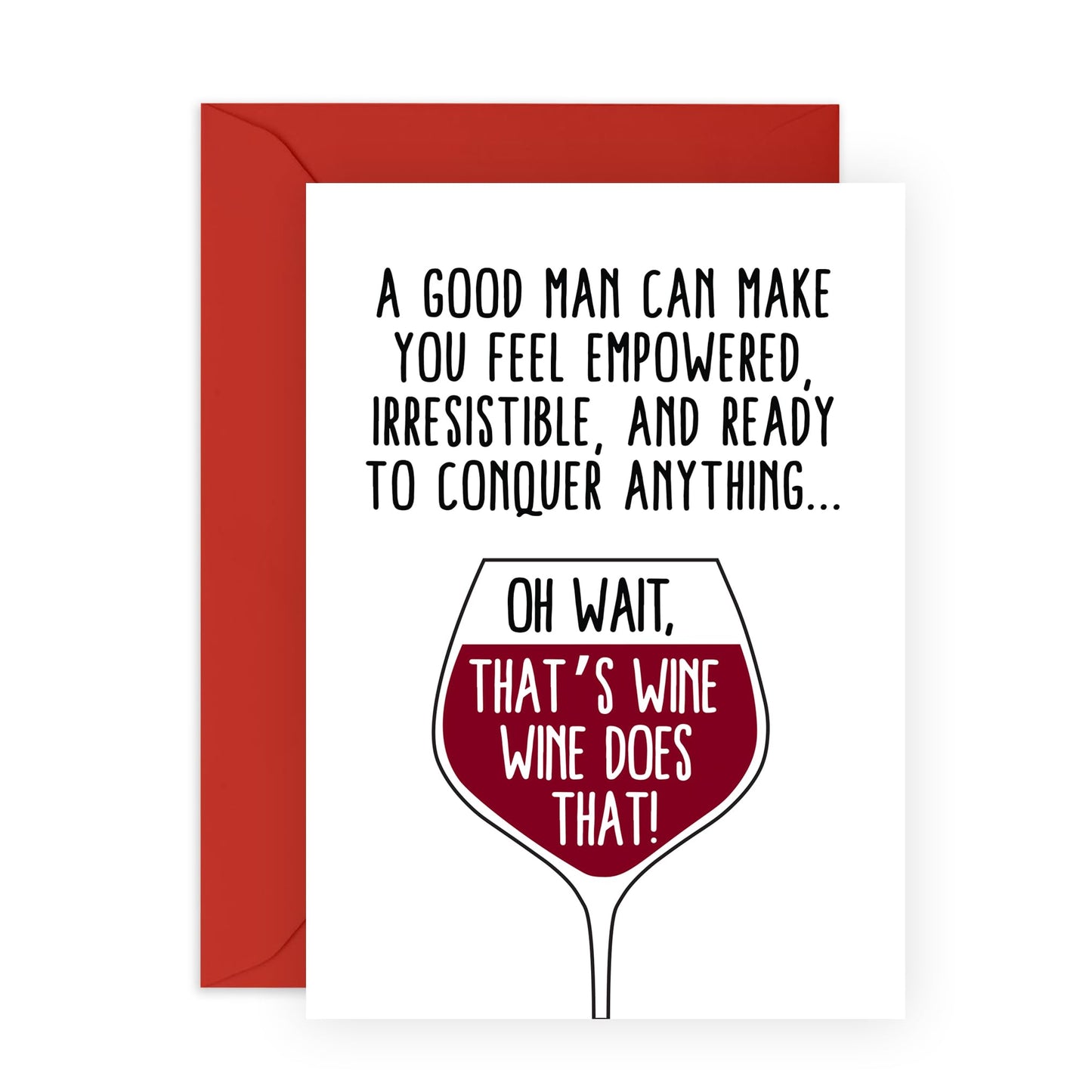 Fun Greeting Card - 'THAT'S WINE' - Perfect for Celebrating Wine Lovers with a Touch of Humor - Ideal for Birthdays, Anniversaries, or Just Because - Comes With Stickers By Central 23