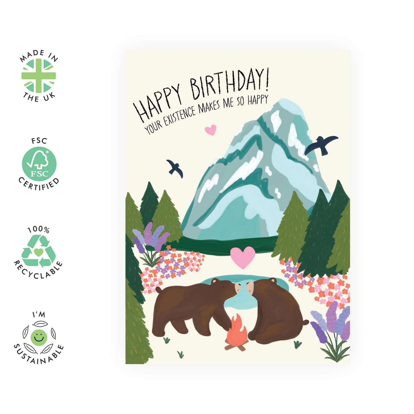 Couples Birthday Card - Birthday Existence Makes Me So Happy - Greeting Cards For Partner - Birthday Card From Wife Husband - Gifts For Girlfriend Boyfriend - Comes With Fun Stickers By Central 23
