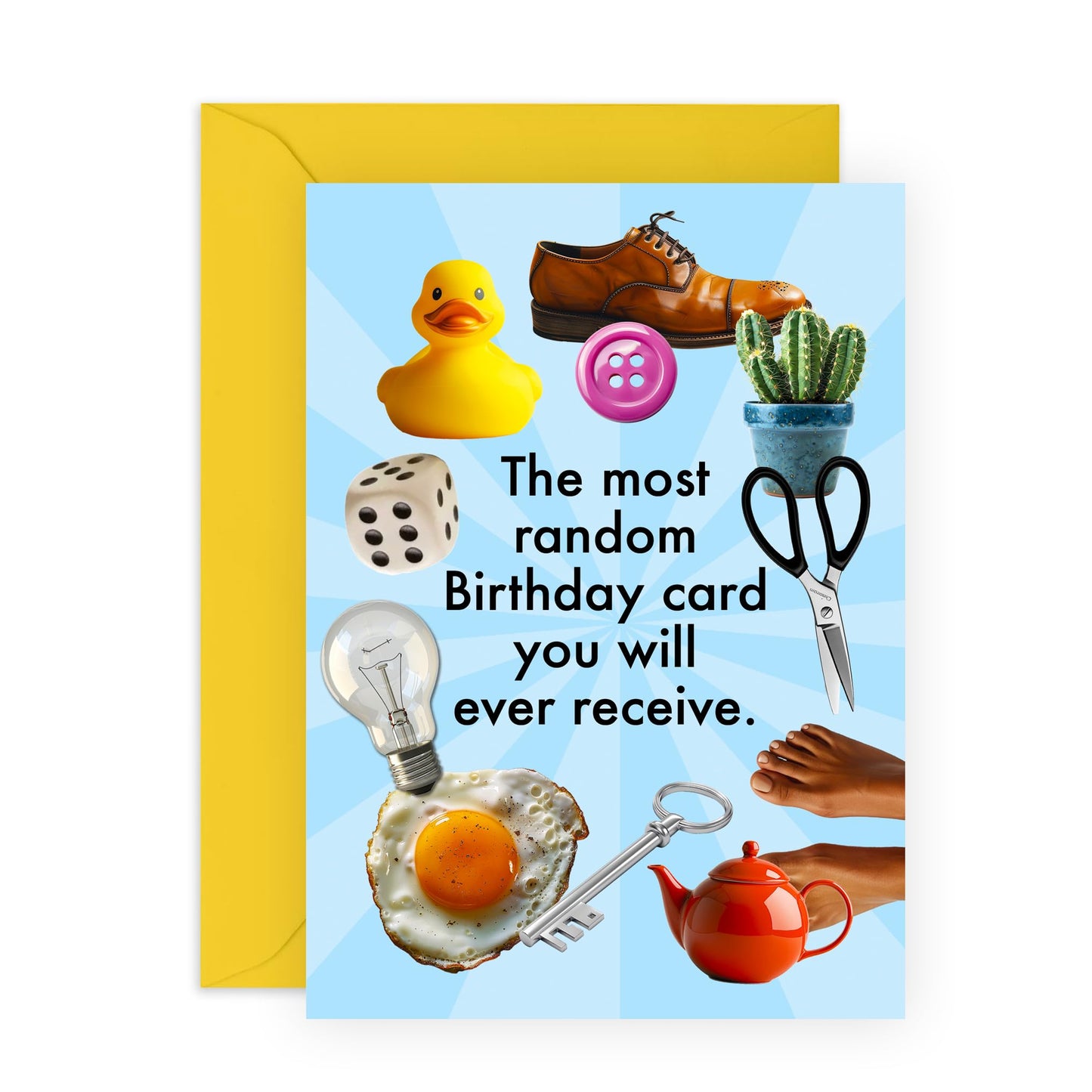 Playful Birthday Card - 'RANDOM CARD' - Perfect for Adding a Fun Twist to Any Birthday Celebration - Ideal for Friends and Family Who Enjoy a Surprise Element - Comes with Stickers by Central 23