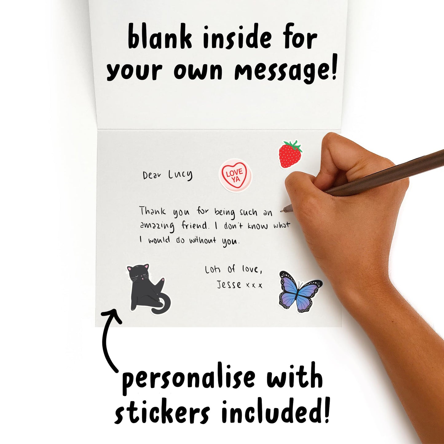 Mother Birthday Card - 'HBD Mum Raccoons' - Gift for Mother, Mum, Mama from Kids, Children, Son, Daughter - We Love You - Comes with Fun Stickers