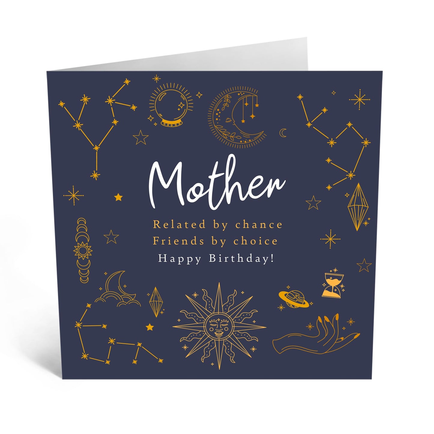 Birthday Greeting Card - 'MOTHER, FRIENDS, CHOICE' - Perfect for Celebrating a Special Day with Love and Appreciation - Ideal for Super MUMs MUMmies Mothers Mamas - Comes With Stickers By Central 23