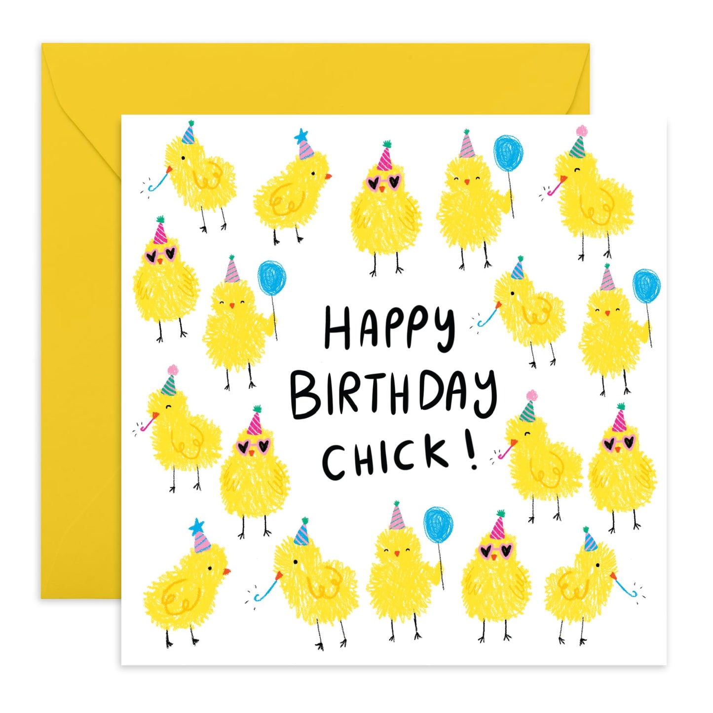 Happy Birthday To My Fabulous Friend - Birthday Chick - Best Friend Birthday Card For Men Women - Sweet Greeting Cards Friends Bestie Bff Coworker - Comes With Stickers By Central 23