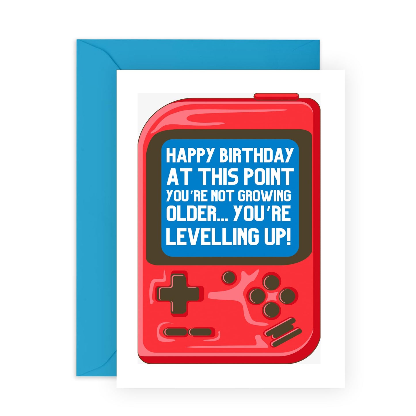 Encouraging Birthday Card - 'YOU'RE LEVELING UP' - Celebrate with a Fun Twist on Growing Older - Add a Positive and Uplifting Touch to Their Special Day - Includes Envelope and Stickers by Central 23